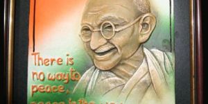 Terracotta Sculpted Mahatma Gandhiji Frame