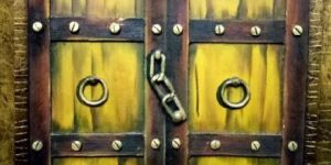 3D Oil Painting Painting Handmade Wooden Door