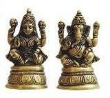 Brass Laxmi Ganesh Statue