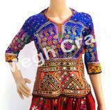 Indian Embroidery Mirror Work Blouse Top