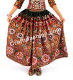 Womens Kutch Hand Embroidery Mirror Work Rabari Skirt