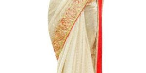 Beige Colour Banarasi Georgette Saree