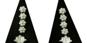 a Pair of Black Coconut Fake Gauge Wood Treditional Wooden Earrings