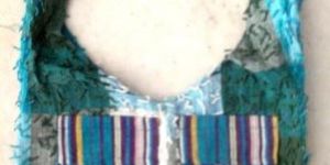 Cotton Canvas Boho Handcrafted Fringes Hippie Indian Sling Cross Body Long Shoulder Bag