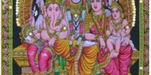 God of Wisdom, Wealth Ganesh, Ganesha, Shiva Family Tapestry