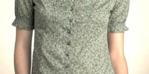 Ladies Shirt With Pearl Buttons