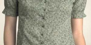 Ladies Tops (Green Dot Print)