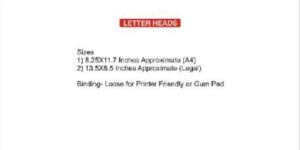 Letterhead Printing Services