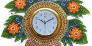 Handmade Wooden Leaves Shaped Wall Clock
