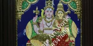 Shiv Parvati Tanjore Paintings