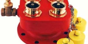 Gunmetal 4 Way Vertical Fire Brigade Inlet