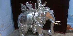Silver Handicraft Elephant Statues