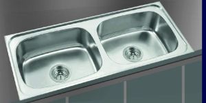 Square Shaped Stainless Steel Double Bowl Kitchen Sink