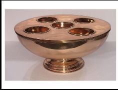 Copper Wine Cooler with 5 Bottle Hole Lid