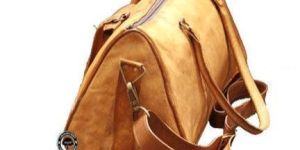 Triangle Leather Duffle Bags