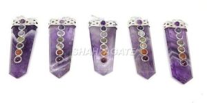 7 Chakra Amethyst Pendant