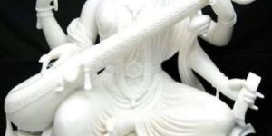 Marble Lord Saraswati Statue