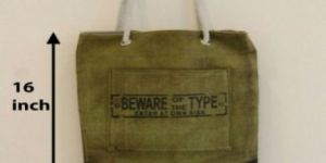 PH082 Canvas Mix Leather Tote Bag