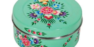 Enamel Hand Painted Round Box