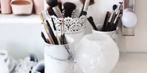 Marble Brush Holders