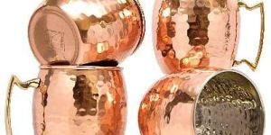 Copper Hammered Mugs