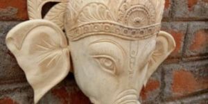 Wooden Ganesha Face Wall Hanging