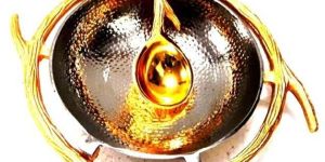 Metal Bowl with Spoon