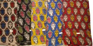 Kalamkari Chanderi Silk Fabric