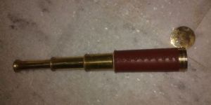 14 Inch Leather Grip Brass Telescope