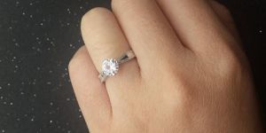 1 CT Moissanite Promise Ring