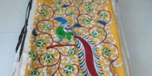 Pen Kalamkari Cotton Dupatta
