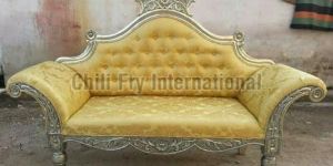 Silver Crown Headed Fully Carved Antique Sofa