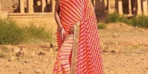 Shangrila Leheriya Georgette Bandhani Printed Sarees