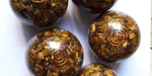 Tiger Eye Orgone Stone Spheres