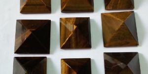 Tiger Eye Stone Pyramids