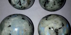 White Rainbow Moonstone Stone Spheres