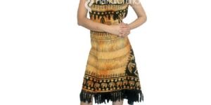 Black Yellow Elephant Print Mandala Short Dress