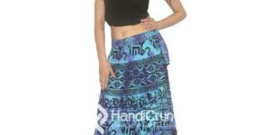 Elephant Printed Cotton Women's Relaxed Comfortable Fit Skirts Raprons