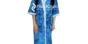 Womens Cotton Tree Printed Bath Robe Night Dress