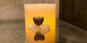 Golden Heart Candles