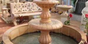 Pink Sandstone Fountain