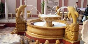 Teak Sandstone Fountain
