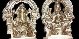 Metal Ganesh Laxmi Statue