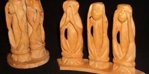 Wooden Monkey Statue