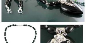 Silver Black Onyx Necklace