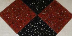 Red Jesper & Black Tumbled Tiles