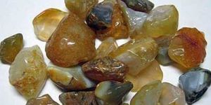 Yellow Agate Pebble Chips Stones