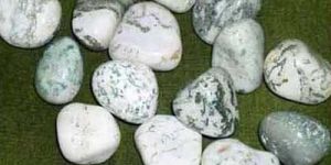 Zebra Green Polished Pebble Stone