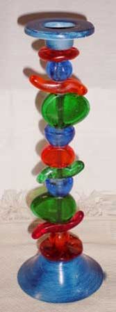 Glass Beaded Candle Holder