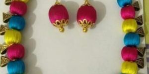Silk Thread Necklace Set without Kada